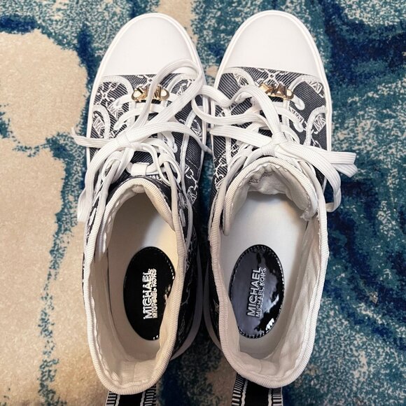 Evy Empire Logo Jacquard High-Top Sneaker Blck/Optic White Sz 11 - Picture 3 of 7